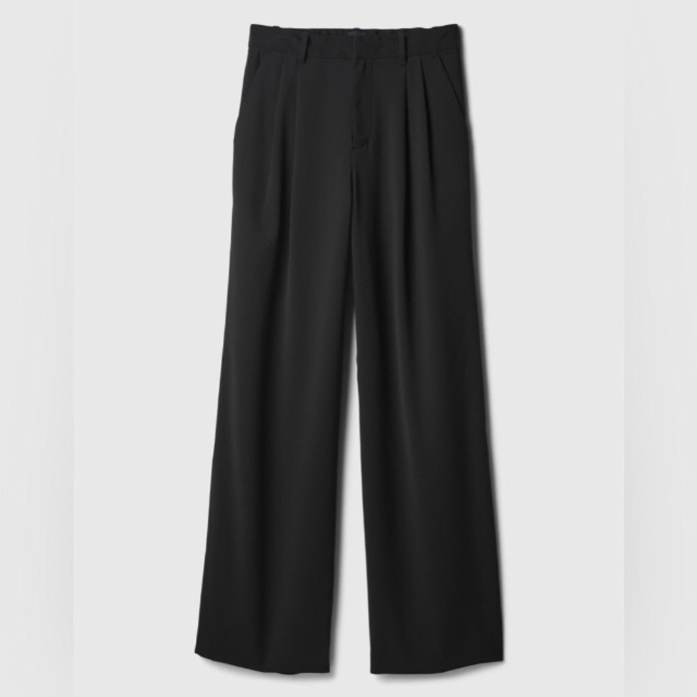 NWT! Gap Black 365, Wide Leg, High Rise Pleated Trouser, Brown, Size 12 Tall